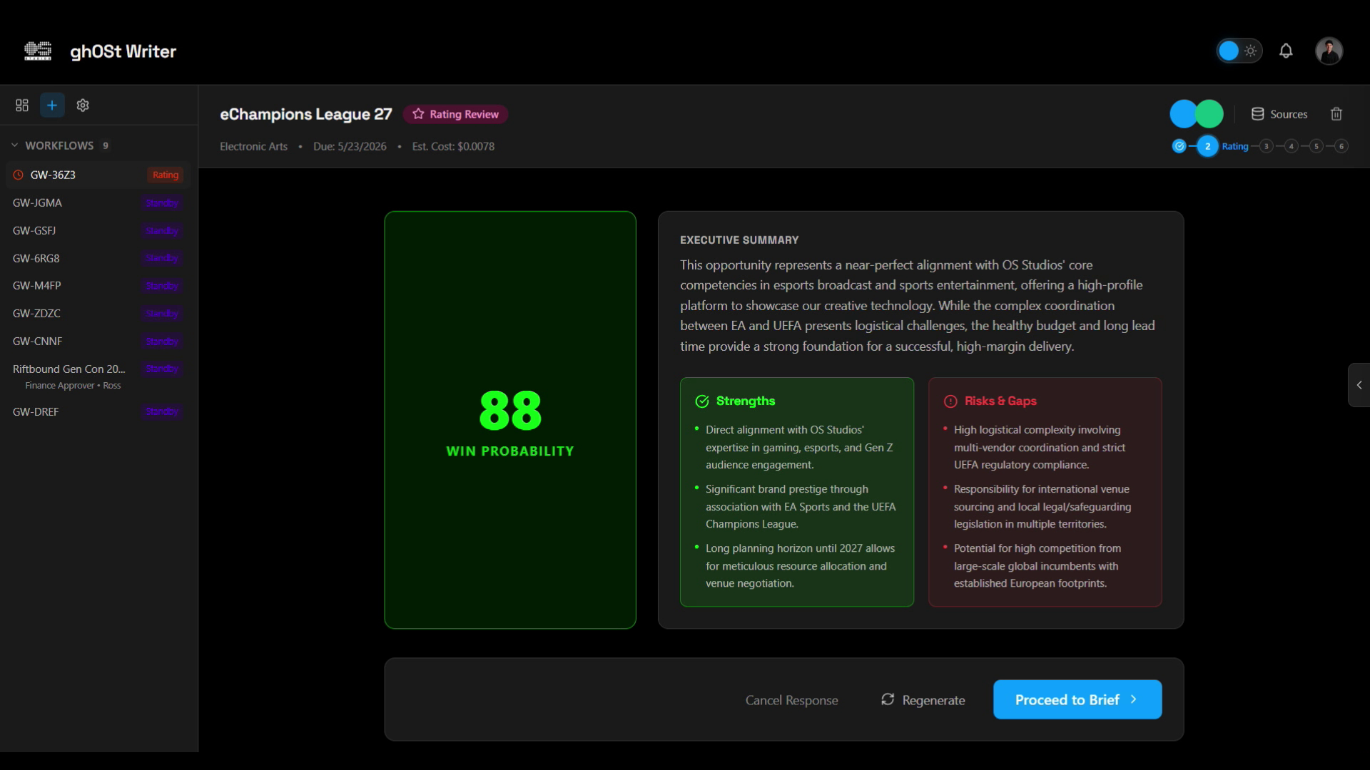 AI Workflow Platform — agentic assistant