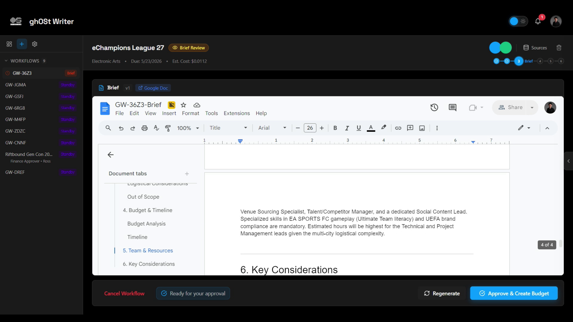 AI Workflow Platform — proposal workflow engine